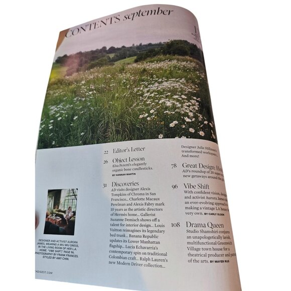 Architectural Digest Magazine September 2024 Aurora James in LA Singular Style - Picture 4 of 8